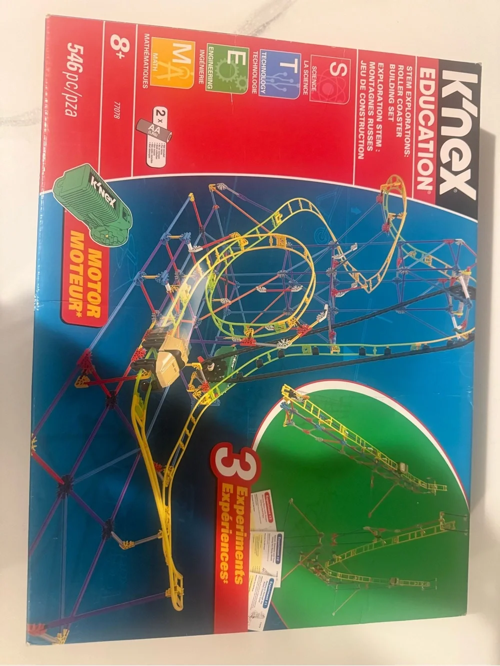 Education Motorized Roller Coaster Building Set - Yellow/Blue